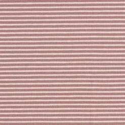 Narrow Stripes Cotton Jersey – Light Dusky Pink/dark Dusky Pink