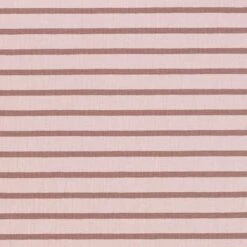 Narrow & Wide Stripes Cotton Jersey – Light Dusky Pink/dark Dusky Pink