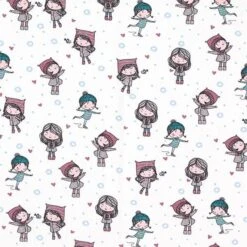 Cotton Jersey Ice-skater Girl– White
