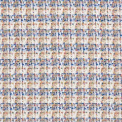 Cotton Tweed Multicoloured Checks – Offwhite/blue