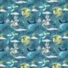 Cotton Jersey Watercolour Dragons Digital Print – Ocean Blue -Tailor Supplies Sales Store 1707