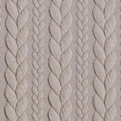 Cabled Cloque Jacquard Jersey – Beige