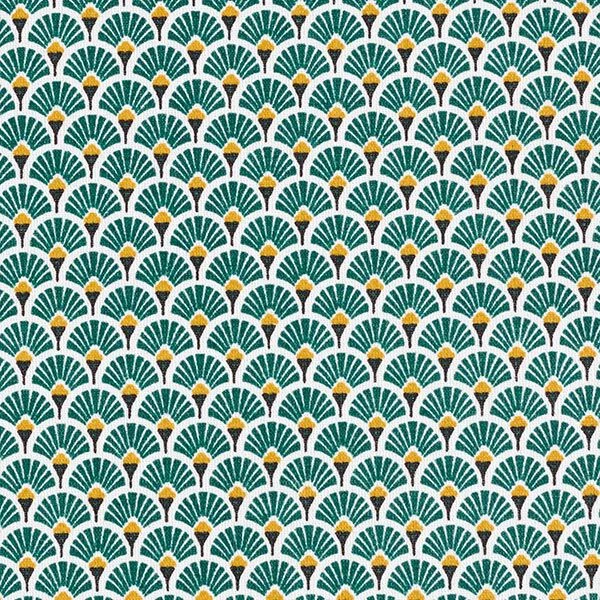 Coated Cotton Little Fans – Petrol 3 Coated Cotton Little Fans – Petrol