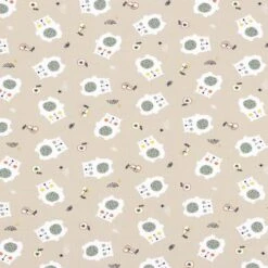 Cotton Jersey Bear With Apple And Pear – Sand