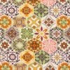 Viscose Jersey Boho Tiles – Natural/green -Tailor Supplies Sales Store 215