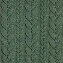 Cabled Cloque Jacquard Jersey – Dark Green