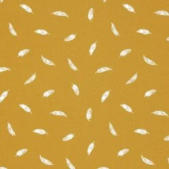 Cotton Jersey Feathers – Mustard