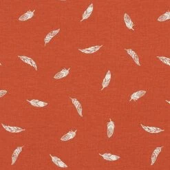 Cotton Jersey Feathers – Terracotta