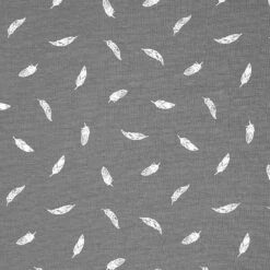 Cotton Jersey Feathers – Dark Grey