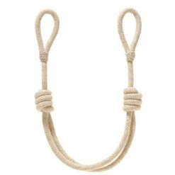 Roll Knot Tiebacks, Adjustable Length – Light Beige | Gerster