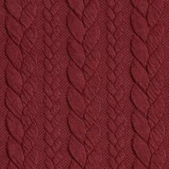 Cabled Cloque Jacquard Jersey – Burgundy