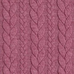 Cabled Cloque Jacquard Jersey – Raspberry