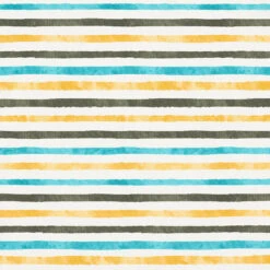 Cotton Jersey Brush Stripes – White