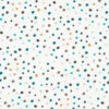 Cotton Jersey Colourful Polka Dots – White/petrol -Tailor Supplies Sales Store 510