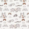 Cotton Jersey Steppe Animals And Rainbows – White -Tailor Supplies Sales Store 510 3