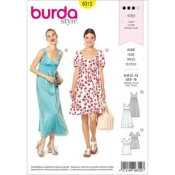 Dress, Burda 6312 | 32 - 44