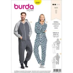 Onesie, Burda 6397 | 6 - 24| 34 - 46