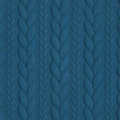 Cabled Cloque Jacquard Jersey – Petrol