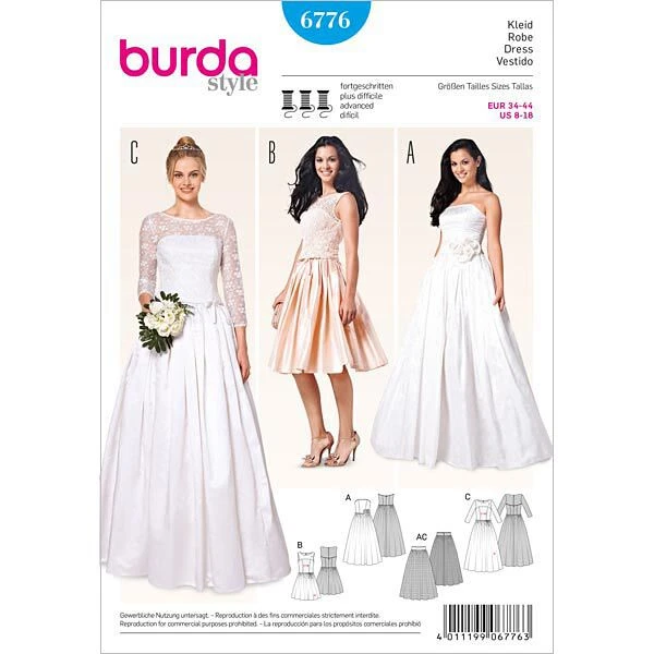 Corset Dress, Burda 6776 3 Corset Dress, Burda 6776