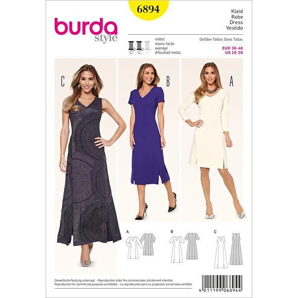 Dress, Burda 6894 3 Dress, Burda 6894