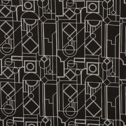 Geometric Shapes Viscose Jersey β Black/white