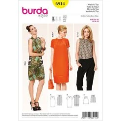 Dress / Top – Neck Folds, Burda 6914