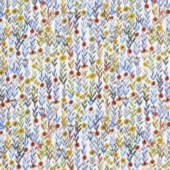 Organic Cotton Jersey Flower Meadow Digital Print – Offwhite