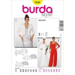 Jacket / Bolero, Burda 7686