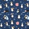 Cotton Jersey Winter Penguins Digital Print – Navy Blue -Tailor Supplies Sales Store 903