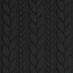 Cabled Cloque Jacquard Jersey – Black