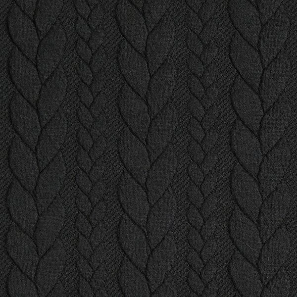 Cabled Cloque Jacquard Jersey – Black 3 Cabled Cloque Jacquard Jersey – Black