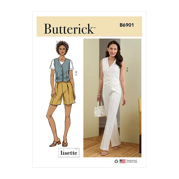 Vest / Pants / Shorts | Butterick 6901 | 42-50 3 Vest / Pants / Shorts | Butterick 6901 | 42-50