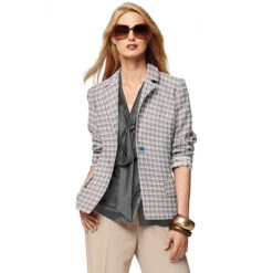 Cotton Tweed Multicoloured Checks – Offwhite/blue -Tailor Supplies Sales Store BSZ022 1