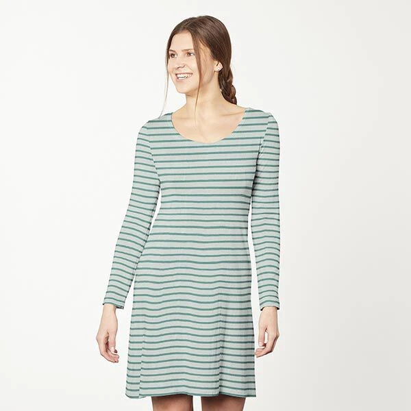 Narrow & Wide Stripes Cotton Jersey – Pale Mint/peppermint 9 Narrow & Wide Stripes Cotton Jersey – Pale Mint/peppermint - Image 7