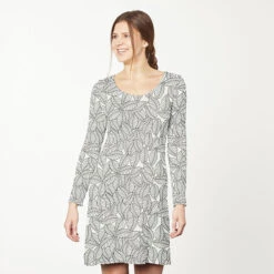 Illustrated Leaves Cotton Jersey – White/black -Tailor Supplies Sales Store BSZ052 45