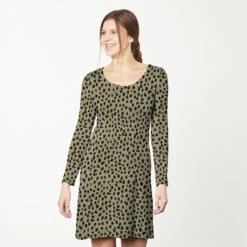 Viscose Jersey, Leopard Print Spots – Khaki/black -Tailor Supplies Sales Store BSZ052 71