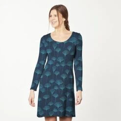 Cotton Jersey Ginkgo Leaves – Navy Blue -Tailor Supplies Sales Store BSZ052 9