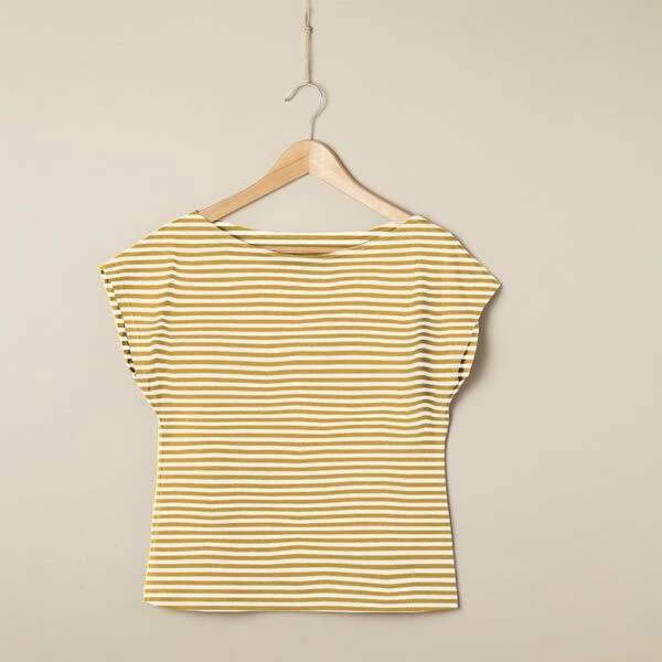 Cotton Jersey Narrow Stripes – Mustard/white 10 Cotton Jersey Narrow Stripes – Mustard/white - Image 8