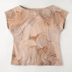 Cotton Jersey Abstract Lines – Light Brown -Tailor Supplies Sales Store BSZ065 13