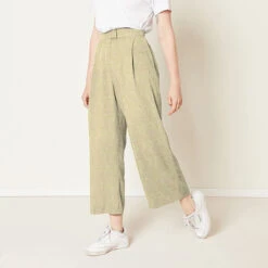 Cotton Linen Blend Mottled – Light Khaki -Tailor Supplies Sales Store BSZ069 1