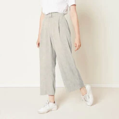 Cotton Linen Blend Mottled – Taupe -Tailor Supplies Sales Store BSZ069 2