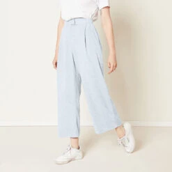 Cotton Linen Blend Mottled – Light Blue -Tailor Supplies Sales Store BSZ069 3