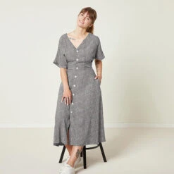 Cotton Linen Blend Mottled – Black -Tailor Supplies Sales Store BSZ070