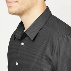 Fine Stripes Shirting Fabric – Black -Tailor Supplies Sales Store BSZ216