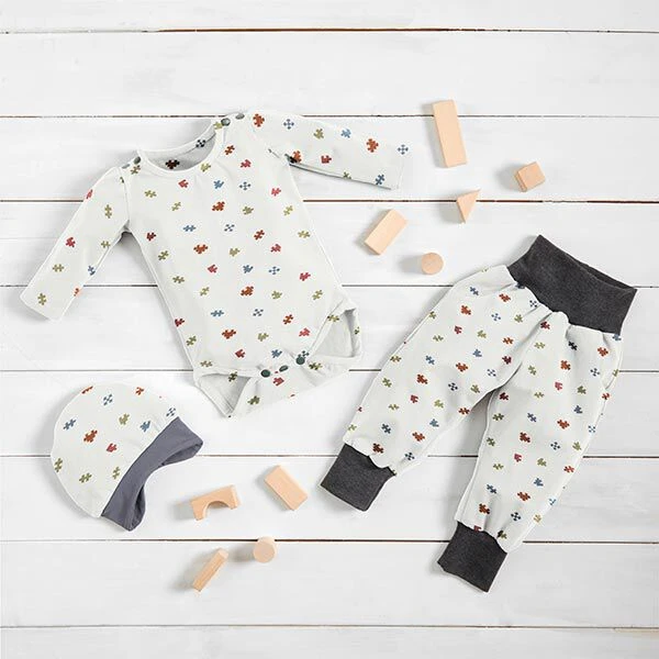 Cotton Jersey Puzzle Pieces – Offwhite 9 Cotton Jersey Puzzle Pieces – Offwhite - Image 7