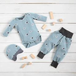 Cotton Jersey Baby Elephants – Light Blue -Tailor Supplies Sales Store BSZ428 118