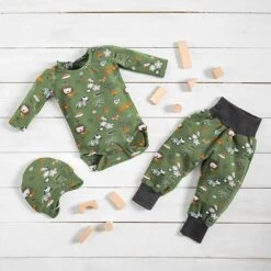 GOTS Cotton Jersey Cute Jungle Animals – Pine 13 GOTS Cotton Jersey Cute Jungle Animals – Pine -Tailor Supplies Sales Store BSZ428 43