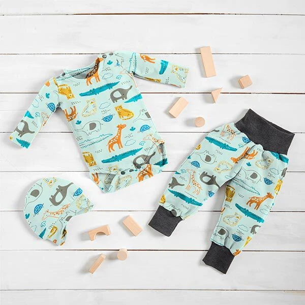 Cotton Jersey Jungle Animals – Mint 7 Cotton Jersey Jungle Animals – Mint - Image 5