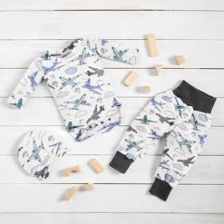 Cotton Jersey Aeroplanes Digital Print – Offwhite -Tailor Supplies Sales Store BSZ428 49