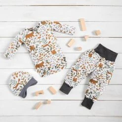 Cotton Jersey Animals In The Wood – White -Tailor Supplies Sales Store BSZ428 5